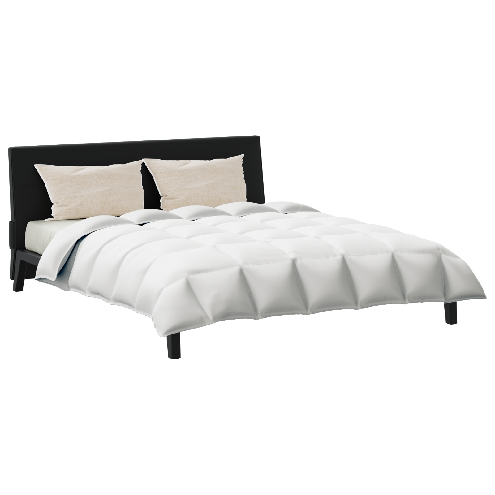 vidaXL Dekbed Anders met kussen 3 pcs Wit 260 x 220 cm Dons