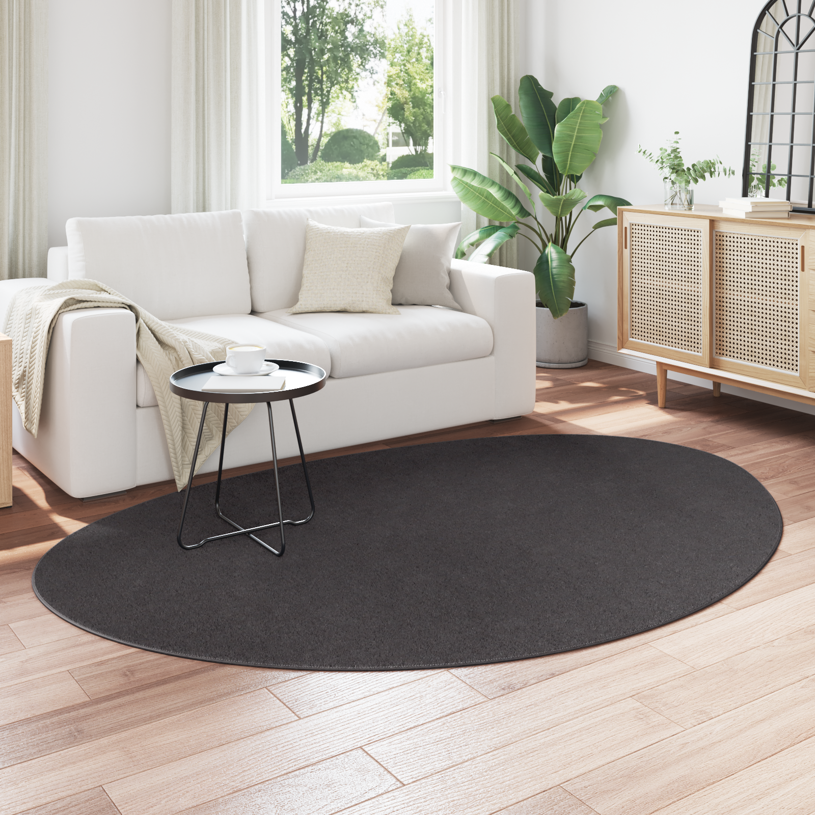 vidaXL Tapijt Antraciet 160 x 230 cm Polypropyleen