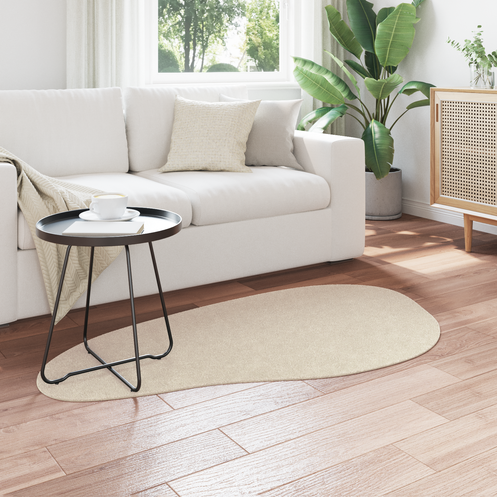vidaXL Tapijt Beige 80 x 150 cm Wol