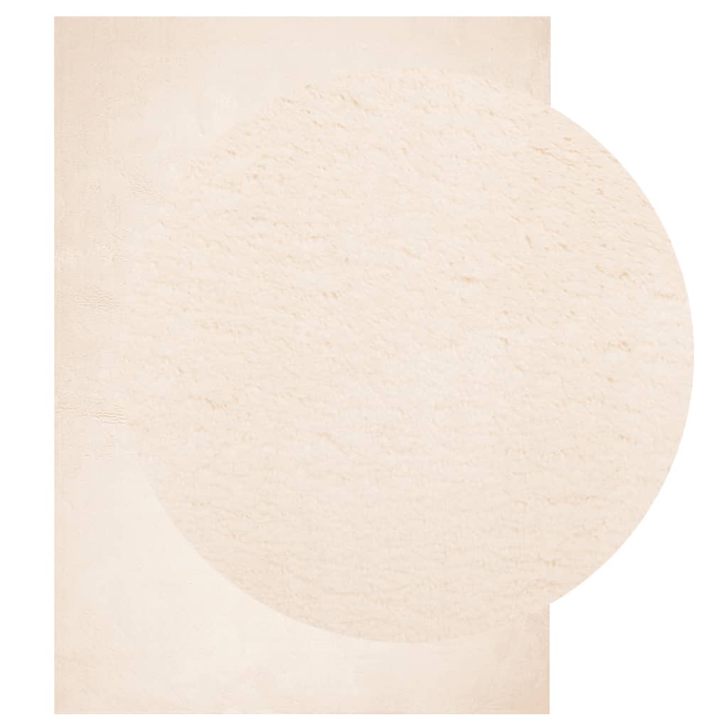 vidaXL Vloerkleed HUARTE laagpolig zacht wasbaar 240x340 cm beige