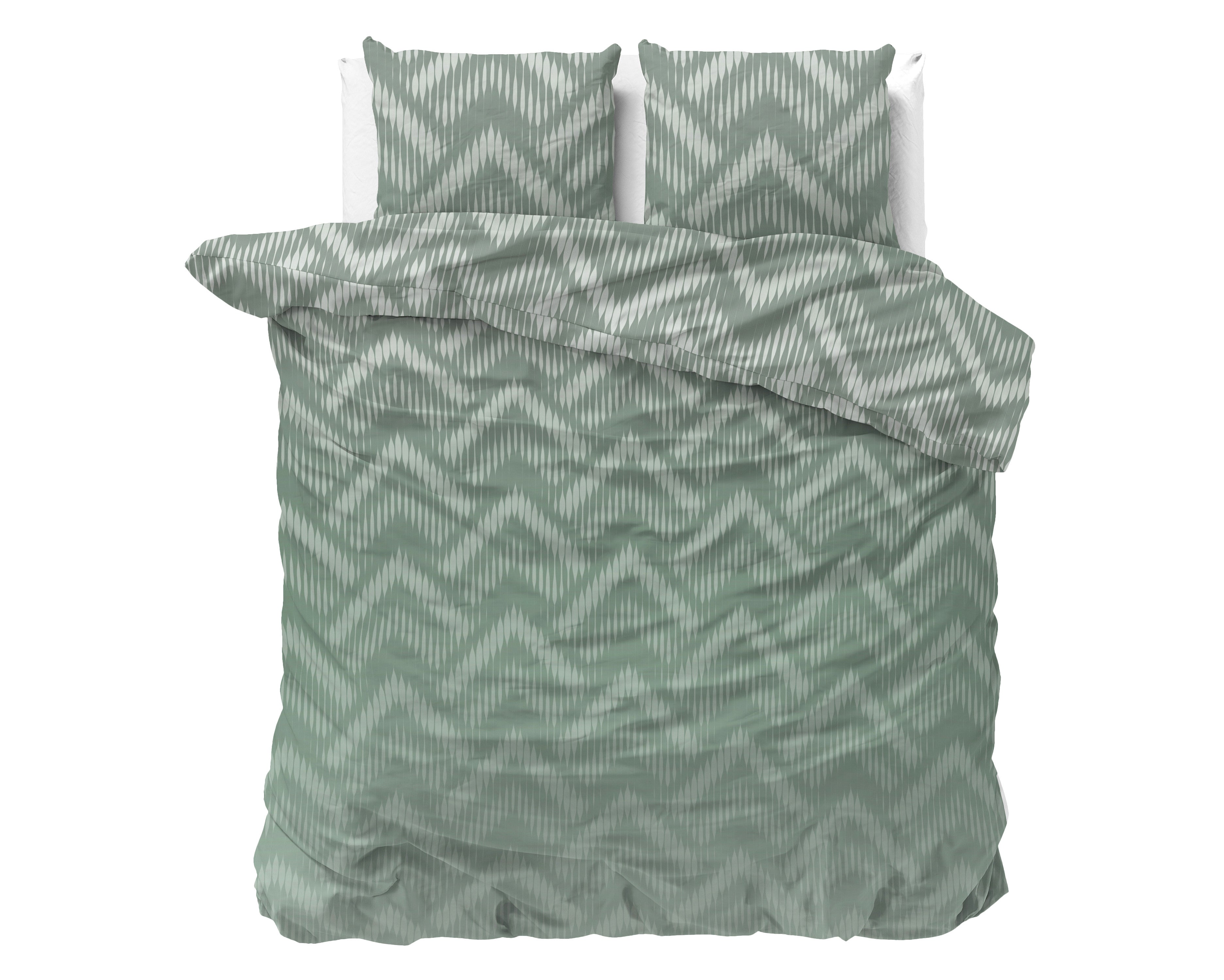 RoyalTextile - Wavey Shades Groen Dekbedovertrek - 240 x 220