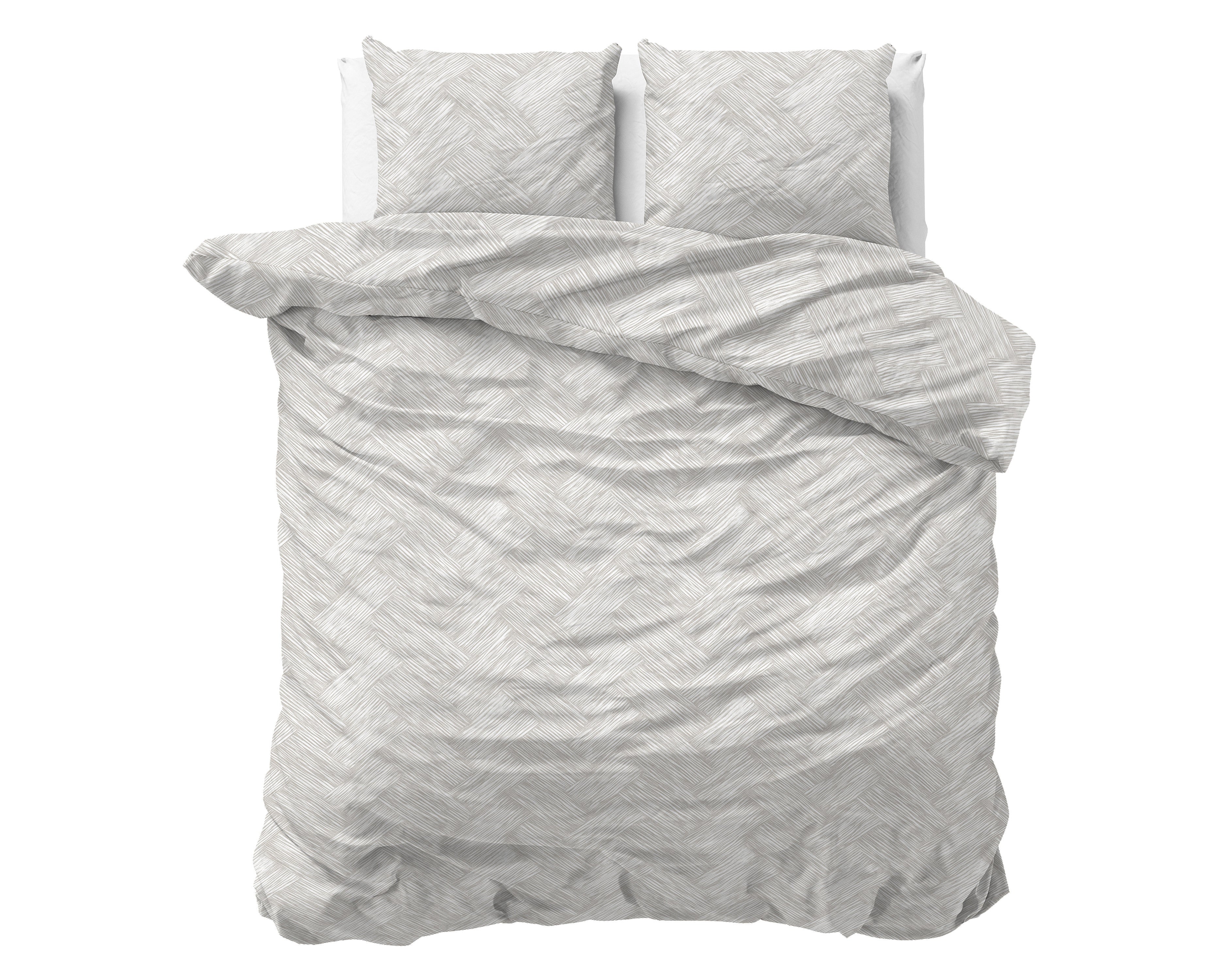 RoyalTextile - Rattan Zilvergrijs Dekbedovertrek - 140 x 220