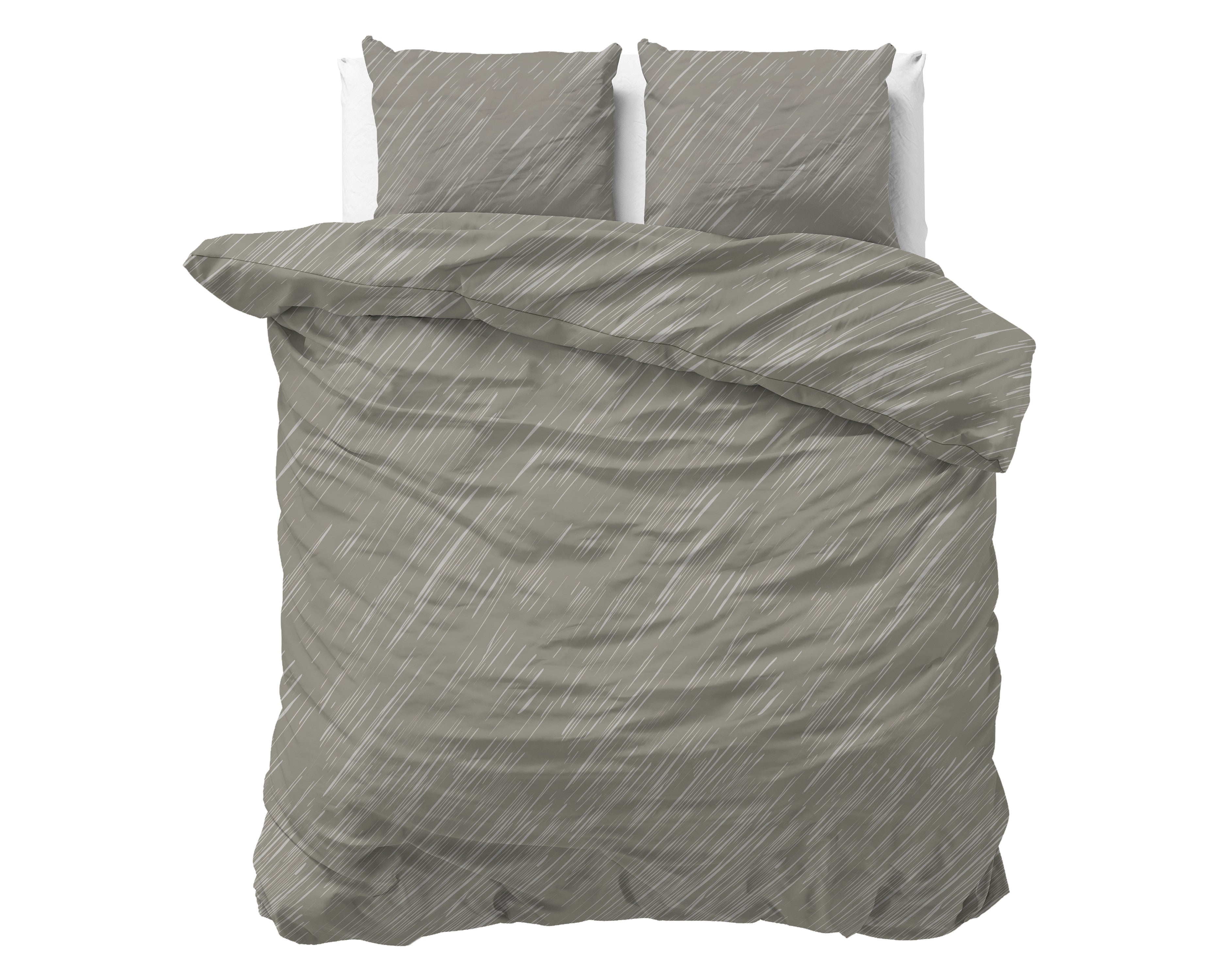 RoyalTextile - Mellow Stone Grijs Dekbedovertrek - 140 x 220