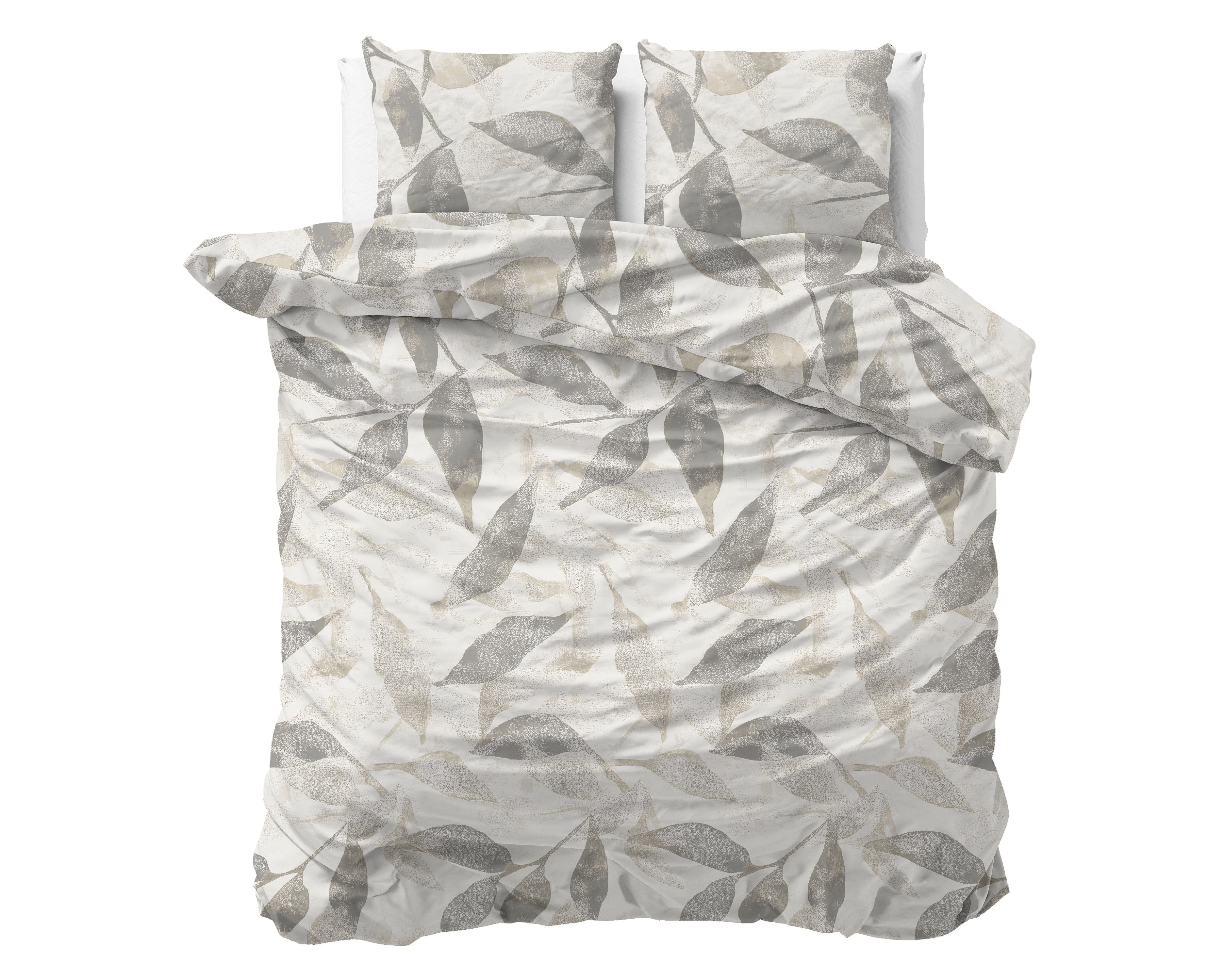 RoyalTextile - Foilage Zilvergrijs Dekbedovertrek - 140 x 220