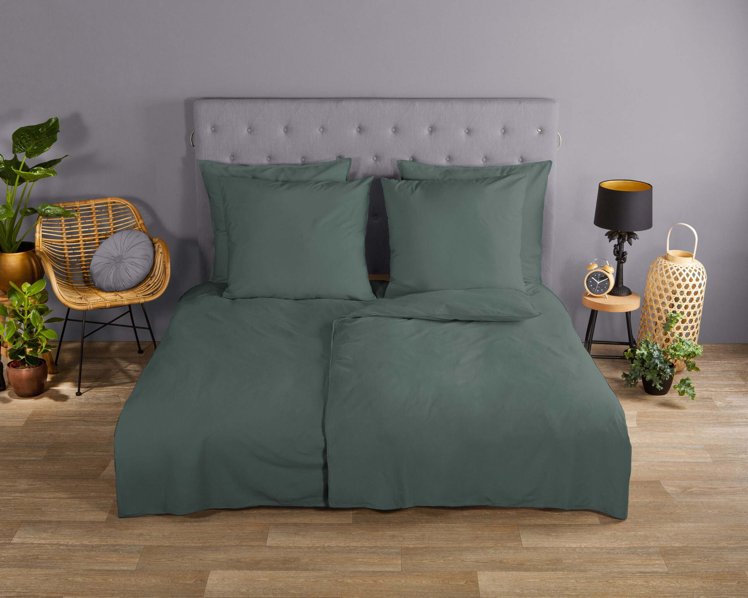 Good morning Overtrekset  Uni 100% katoen, renforcé, 135x200, effen, rits, wit (2-delig)