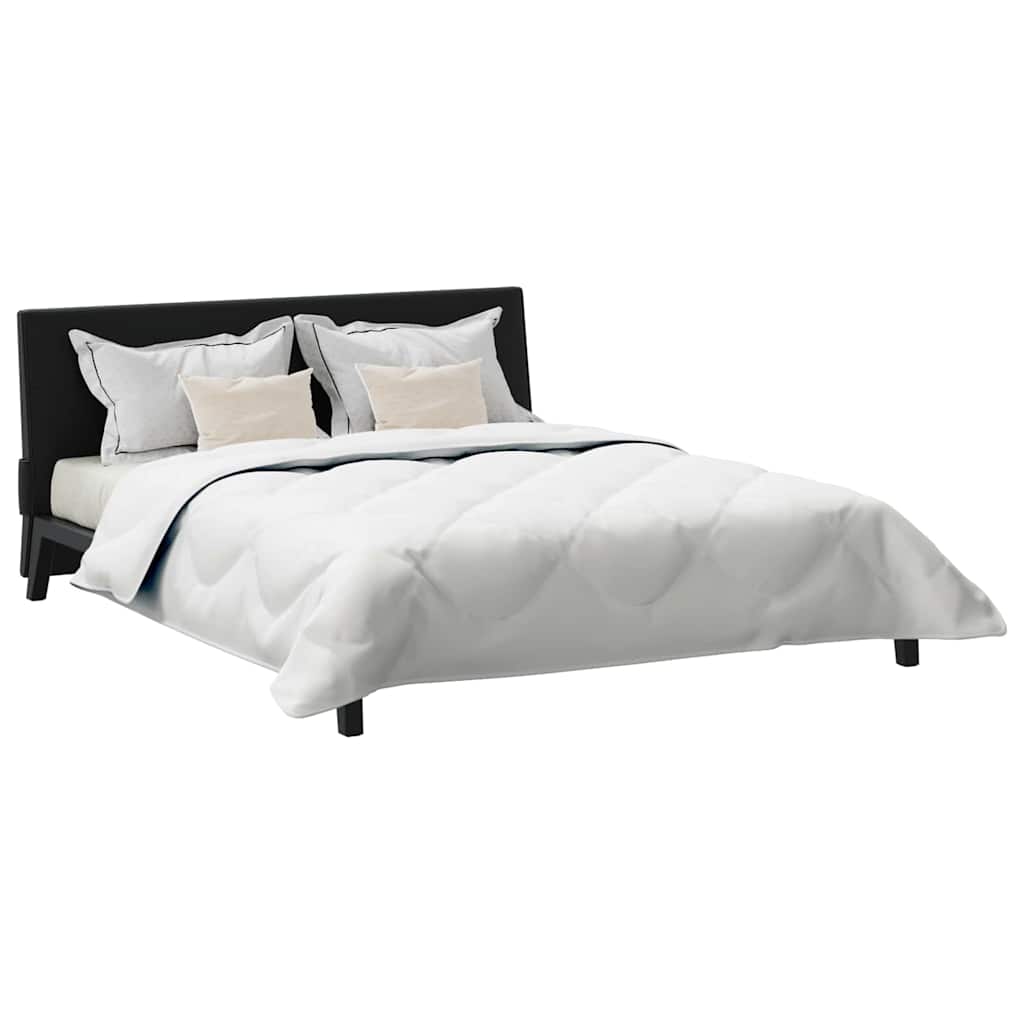 vidaXL Dekbed met Kussens Geruit 3 pcs Wit 200 x 200 cm Microfibre