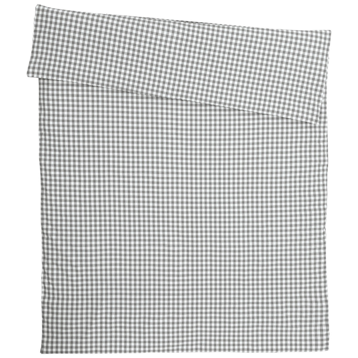 ERWIN M. Dekbedovertrekset Tux Seersucker; 160x210 cm (BxL); grijs