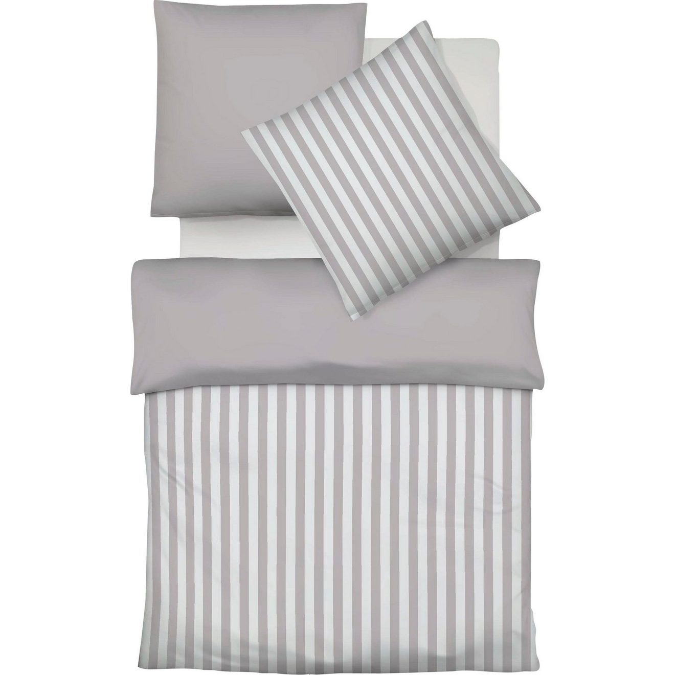 Fleuresse Tweezijdig te gebruiken overtrekset PORTO 100% katoen, in maten 135x200, 155x220, 200x200cm, ritssluiting