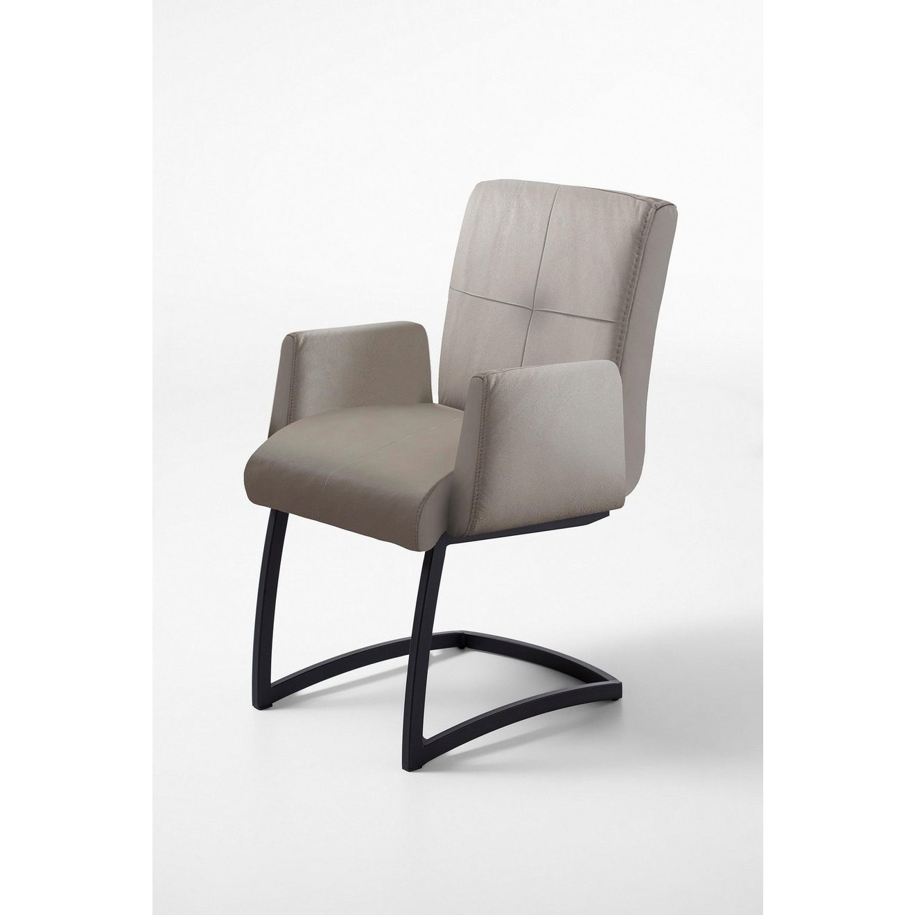 Exxpo - sofa fashion Vrijdragende stoel Affogato met comfortabele armleuningen aantrekkelijke kruisnaad in de rugleuning