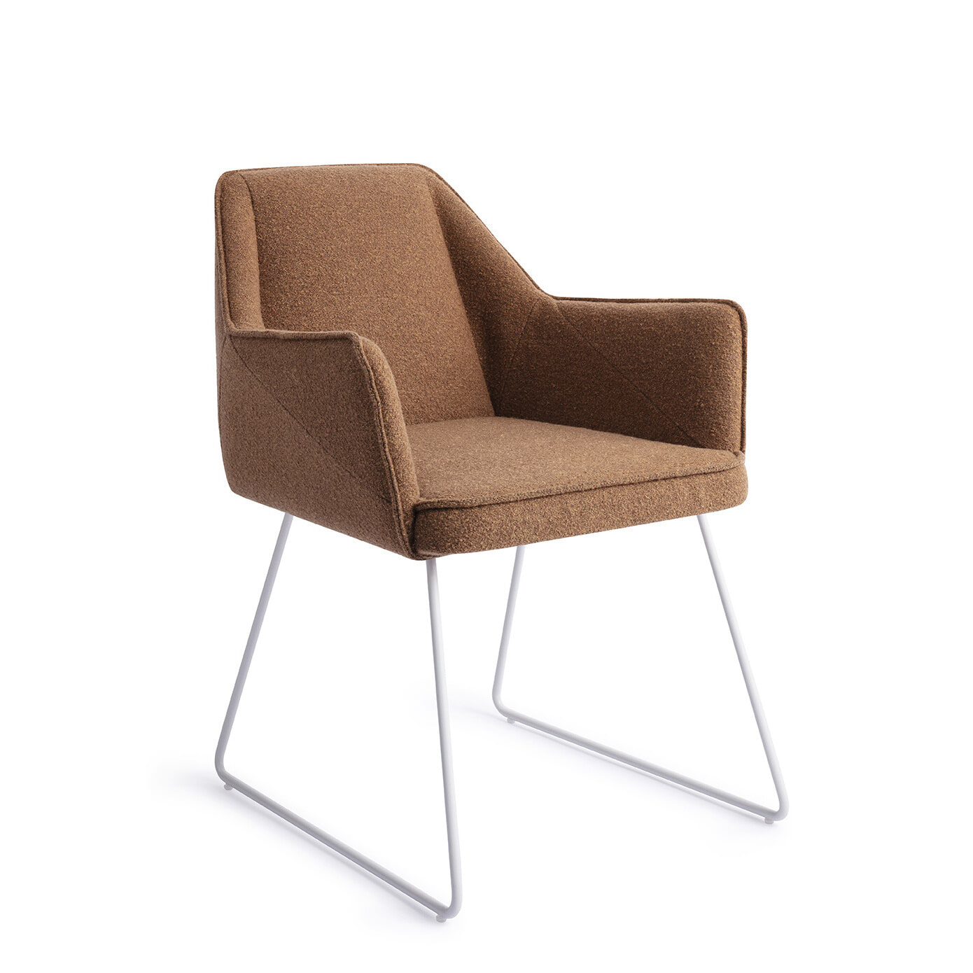 Jesper Home Eetkamerstoel 'Tome' Slide White - Cinnamon Bun