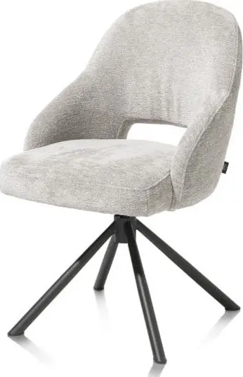 Nikolas eetkamerstoel - centrale poot draaibaar