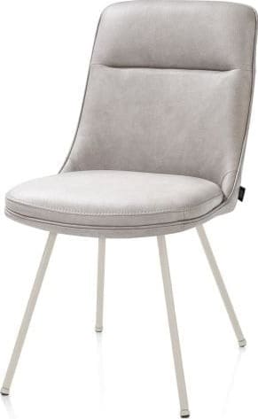 Mateo eetkamerstoel - 4-pootjes - creme - Pala - lichtgrijs