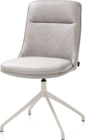 Mateo eetkamerstoel - draaibaar - creme - Pala - lichtgrijs