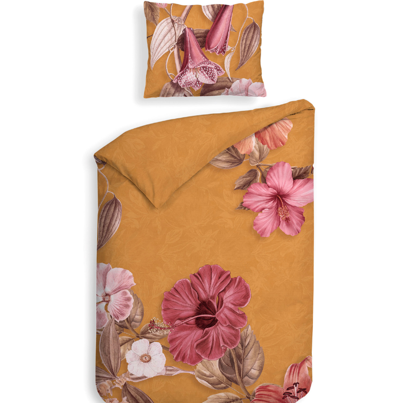 Heckett Lane Dekbedovertrek Malu Katoen Satijn Bloemen 140x200 Cm Anti Allergie  - 