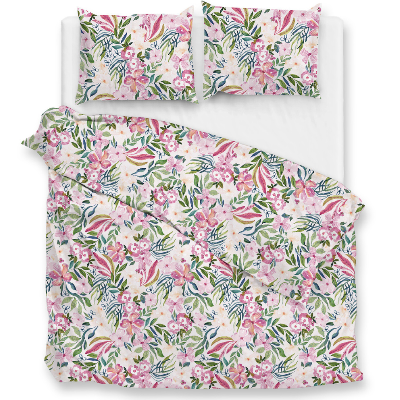 Zo!Home Dekbedovertrek Evita Katoen Satijn Bloemen 240x200 Cm  -