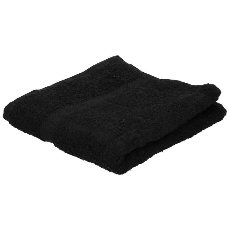 Towelcity Set van 6x stuks luxe handdoeken zwart 50 x 90 cm 550 grams -