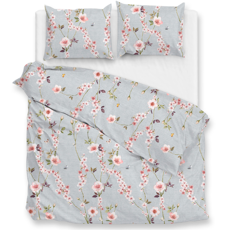 Zo!Home Dekbedovertrek Rafa Katoen Bloemen 260x200 Cm Anti Allergie & Anti Huisstofmijt  - 