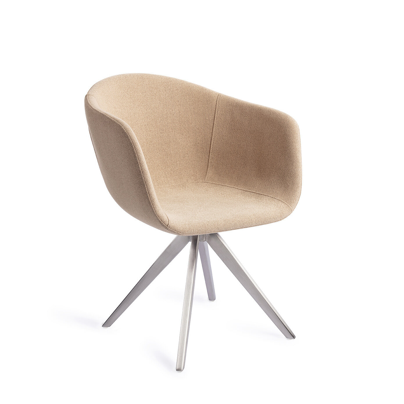 Jesper Home Eetkamerstoel Yuni Turn Steel, Draaibaar - Barely Blush