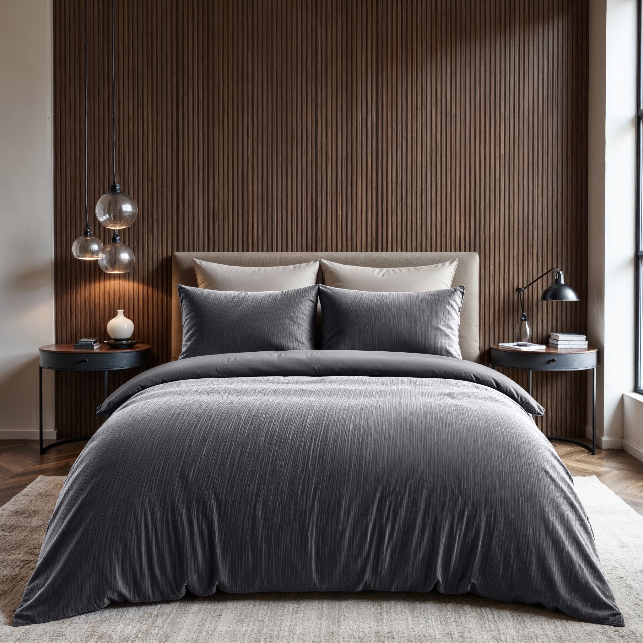 RoyalTextile - Velvet Cartier Dekbedovertrek - Antraciet - 240 x 220