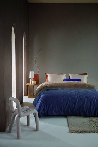 Beddinghouse Dekbedovertrek Ruth Blauw 140x200/220 cm