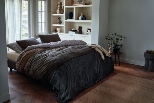 Beddinghouse Dekbedovertrek Carter Bruin 140x200/220 cm