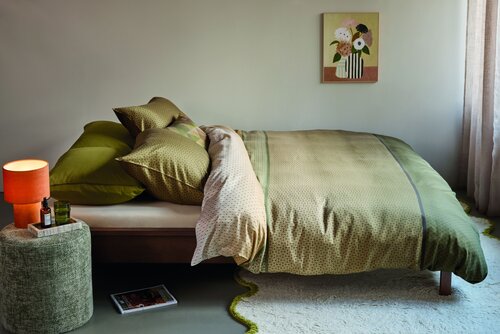 Beddinghouse Dekbedovertrek Carter Groen 140x200/220 cm