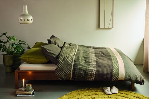 Beddinghouse Dekbedovertrek Fera Groen 200x200/220 cm