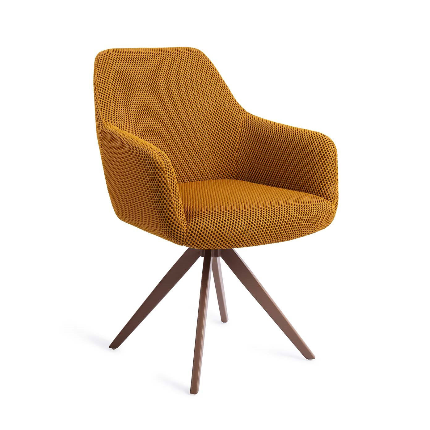 Jesper Home Draaibare Eetkamerstoel Hiroo Turn Brown - Groovy Garam