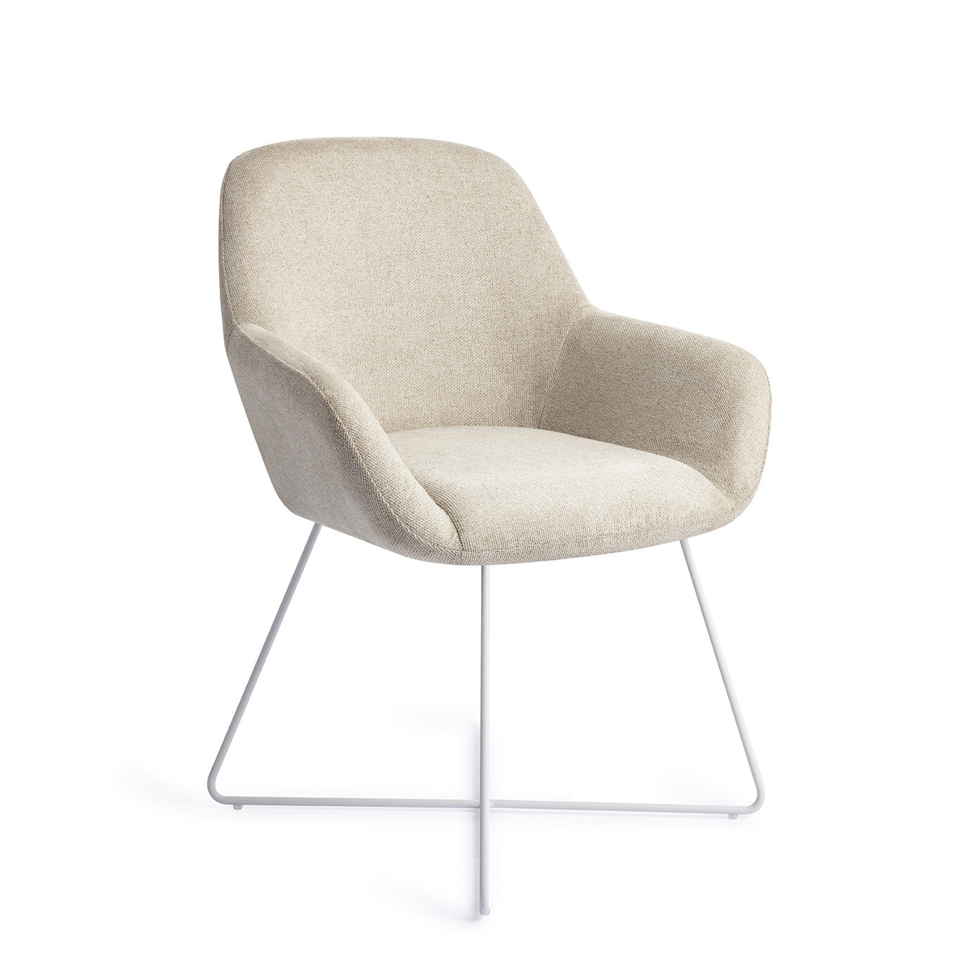 Jesper Home Eetkamerstoel Kushi Cross White - Ivory Ivy