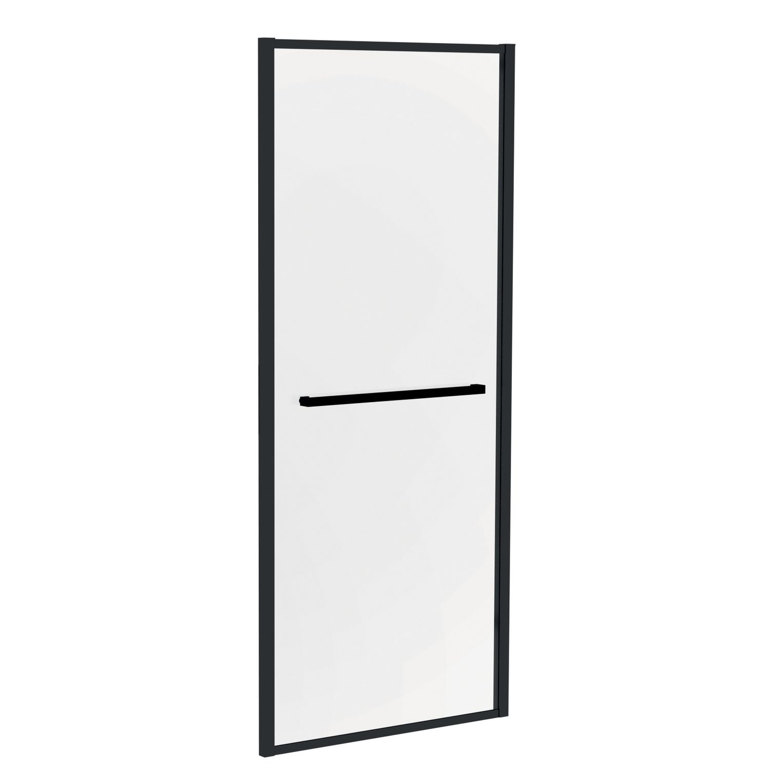 Allibert  Vaste Douchezijwand Lonso 90 X 200cm - Zwart Profiel -8 Mm Helder Glas