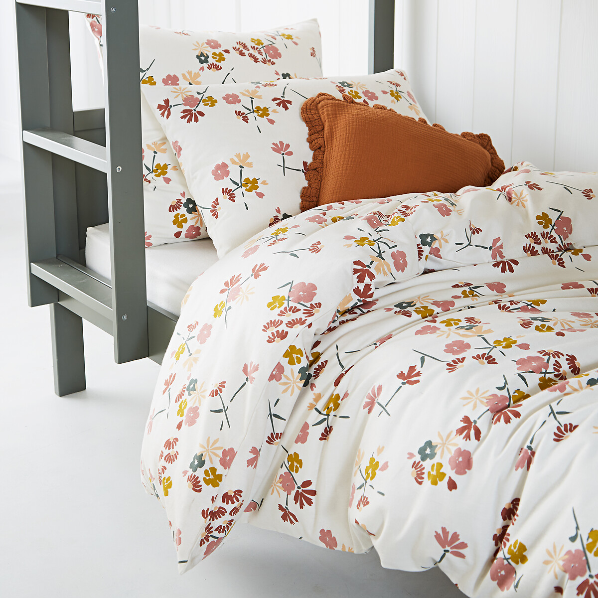 LA REDOUTE INTERIEURS Dekbedovertrek in katoenen flanel, Rosine