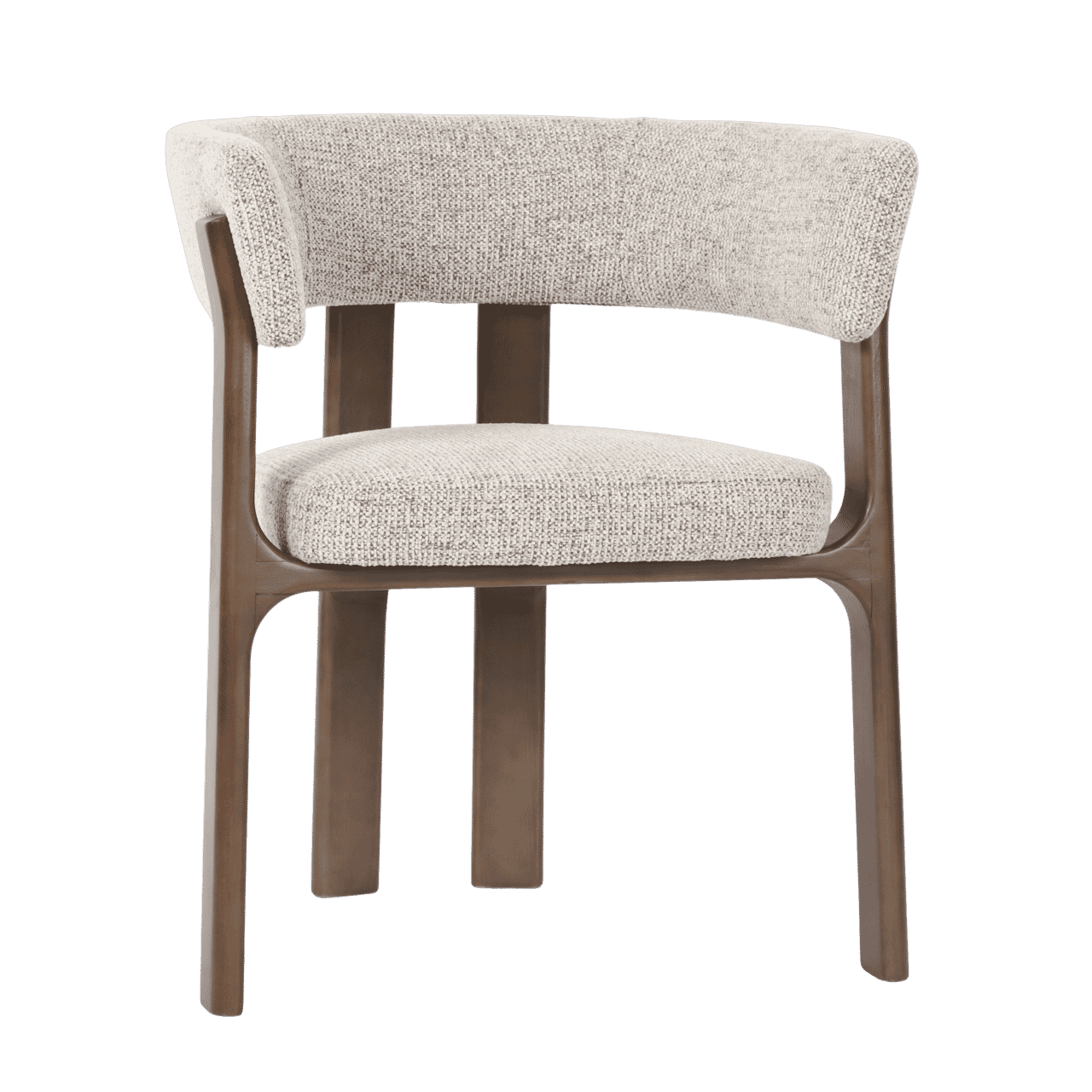 Richmond Interiors Richmond Eetkamerstoel Contigo Geweven stof en beukenhout - Mocca