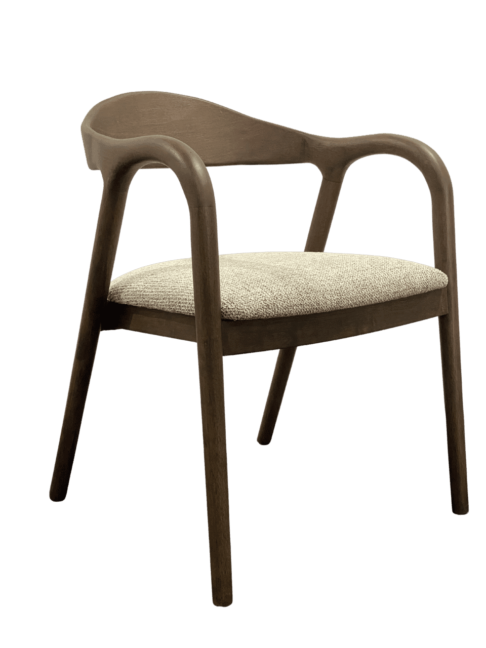 Richmond Interiors Richmond Eetkamerstoel Mihara Geweven stof en hout - Mocca