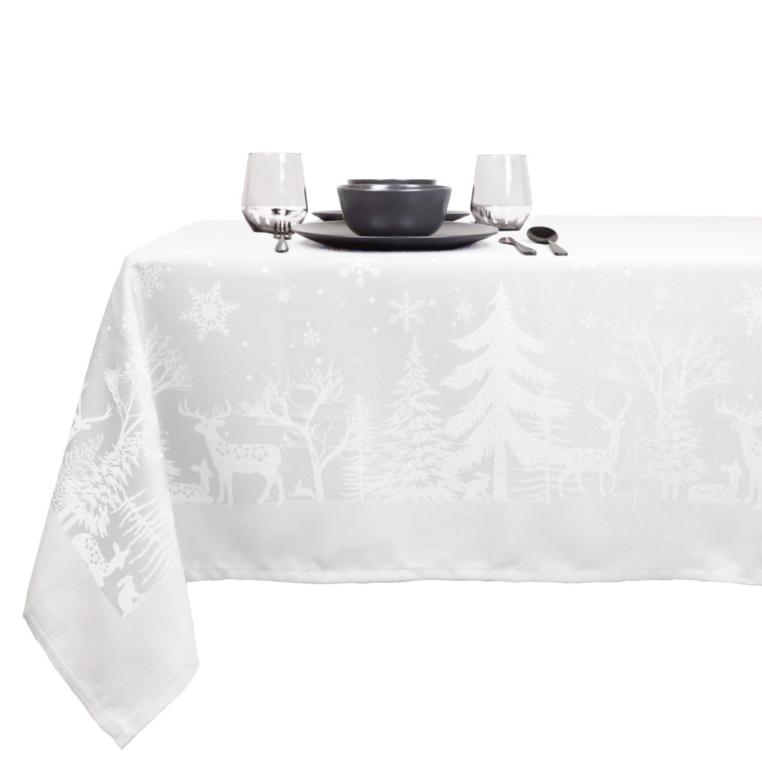 Unique living Tafelkleed Rody 150x300cm white - 