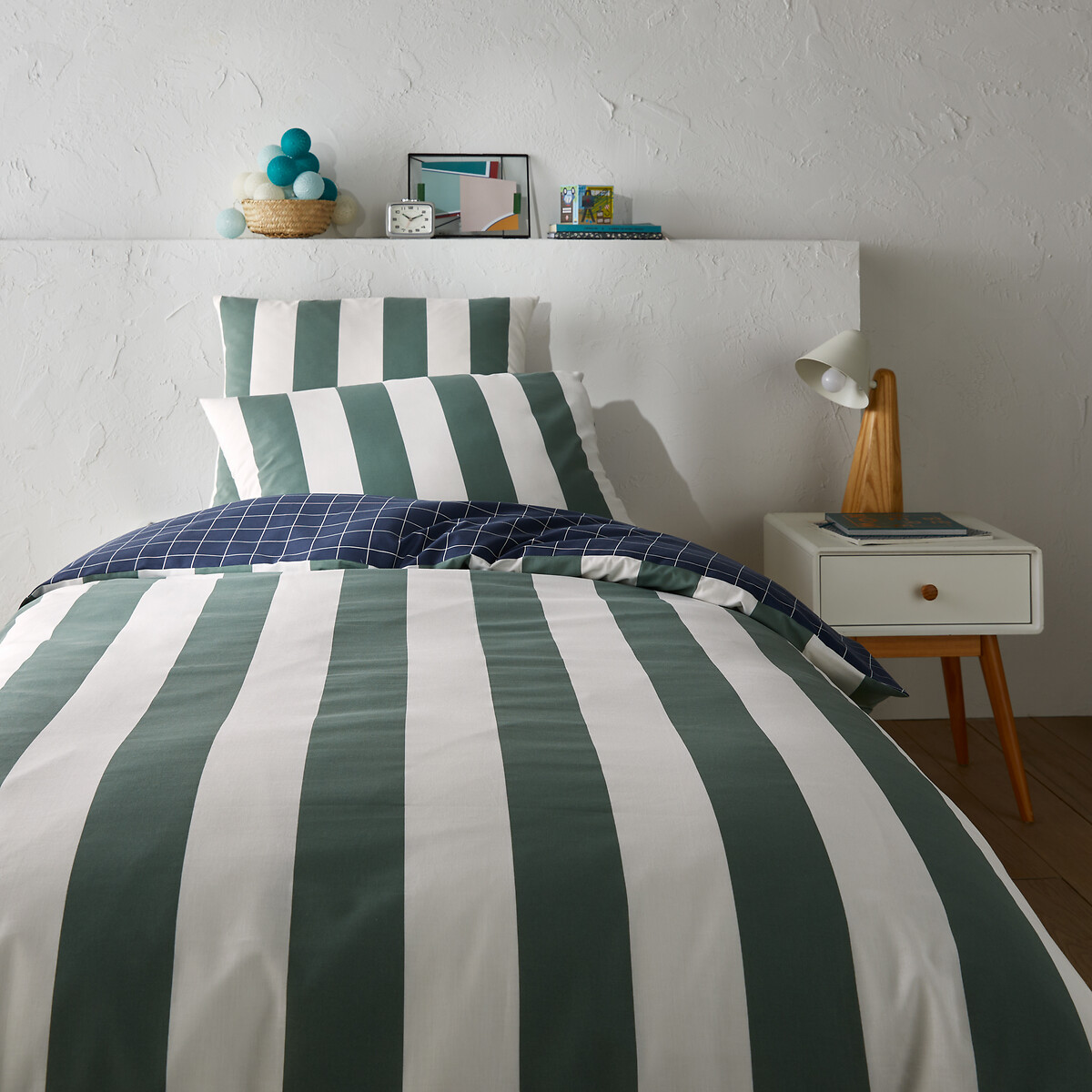 LA REDOUTE INTERIEURS Dekbedovertrek in 30% gerecycled katoen, Paco