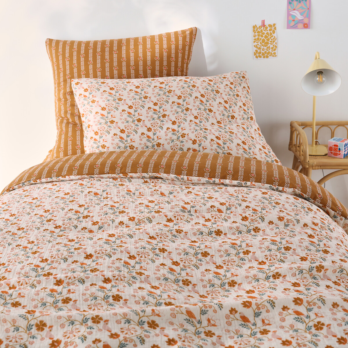 LA REDOUTE INTERIEURS Kinderdekbedovertrek tetra/gewassen katoen, Nitti