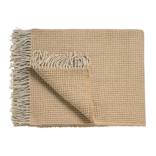 Vandyck Home 95 Plaid bedsprei 130x220 Soft Tan