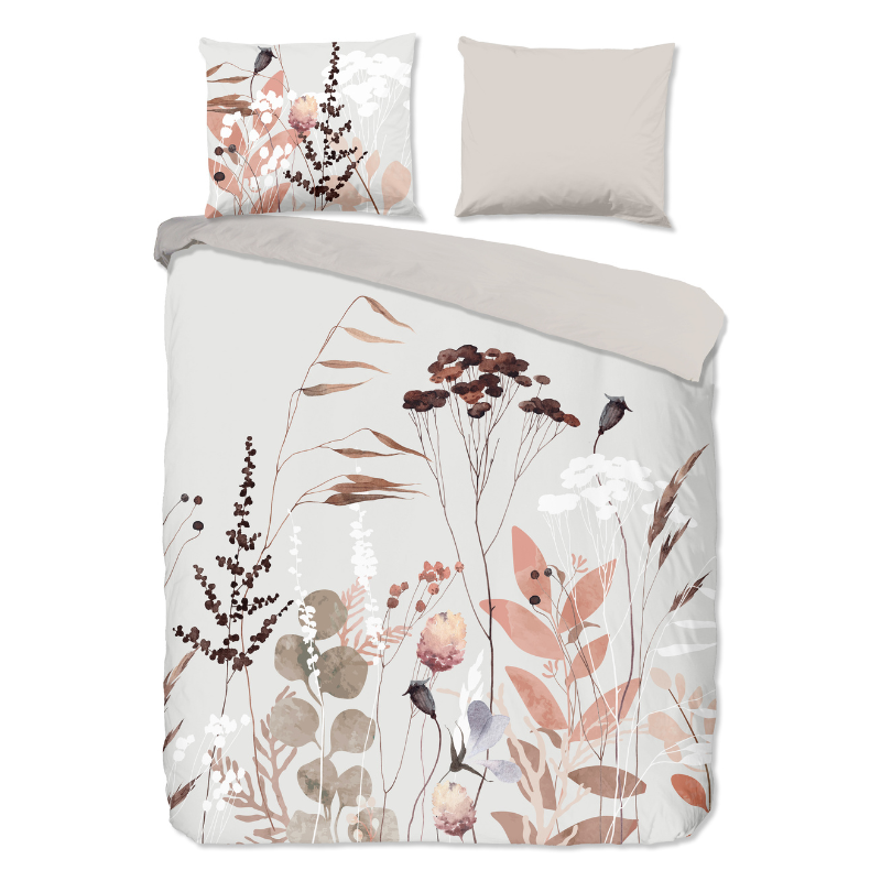 Good Morning Dekbedovertrek Katoen Moya LitsJumeaux (240x220 Cm) Meerkleurig Katoen Bloemen  - Overtrek - 240x220 Cm (Lits-Jumeaux) - Good - 