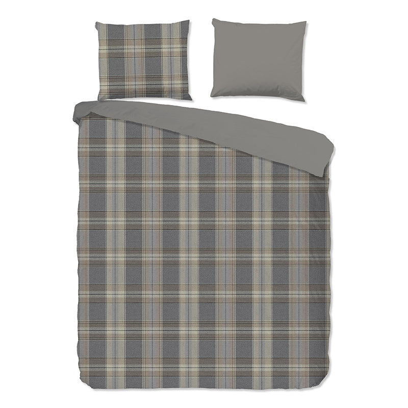 Good Morning Dekbedovertrek Katoen Jacoba LitsJumeaux (240x220 Cm) Meerkleurig Katoen Ruiten & Patroon  - Overtrek - 240x220 Cm (Lits-Jumeaux) - - 