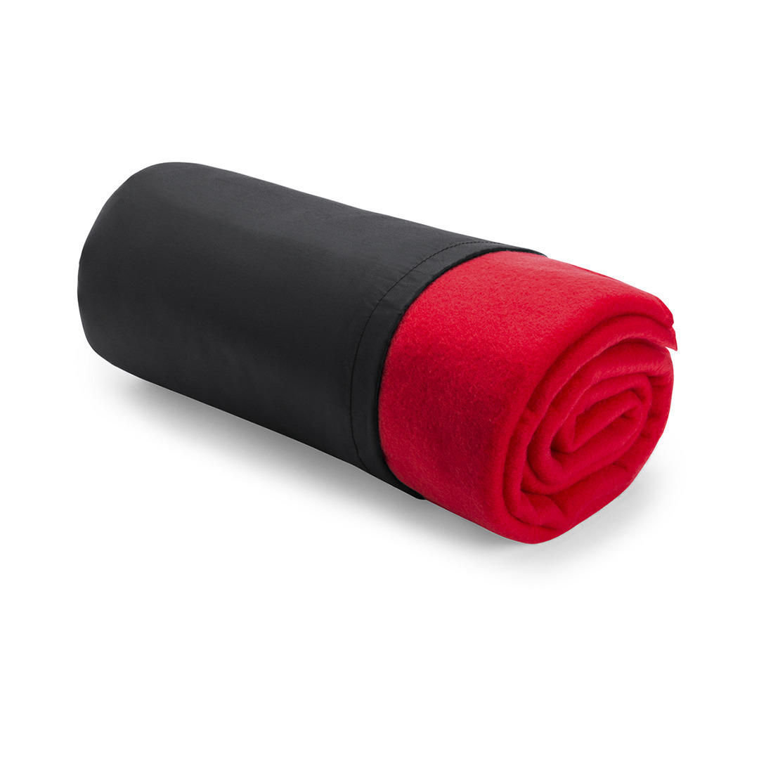 Merkloos Warme Polar Fleece deken/plaid - Set van 3x stuks - rood - 120 x 150 cm - Woondekens/banddekens - In -
