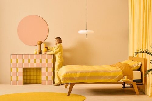 Auping Teklan dekbedovertrek 140x200/220 Sunny Yellow