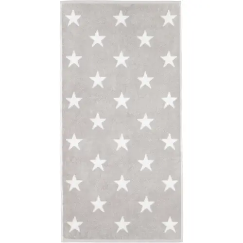 Cawö New Stars 6260 Handdoek 50x100 platin/wit