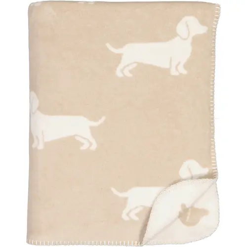 Cawö We love dogs 62460 Woonplaid 150x200 natur/beige