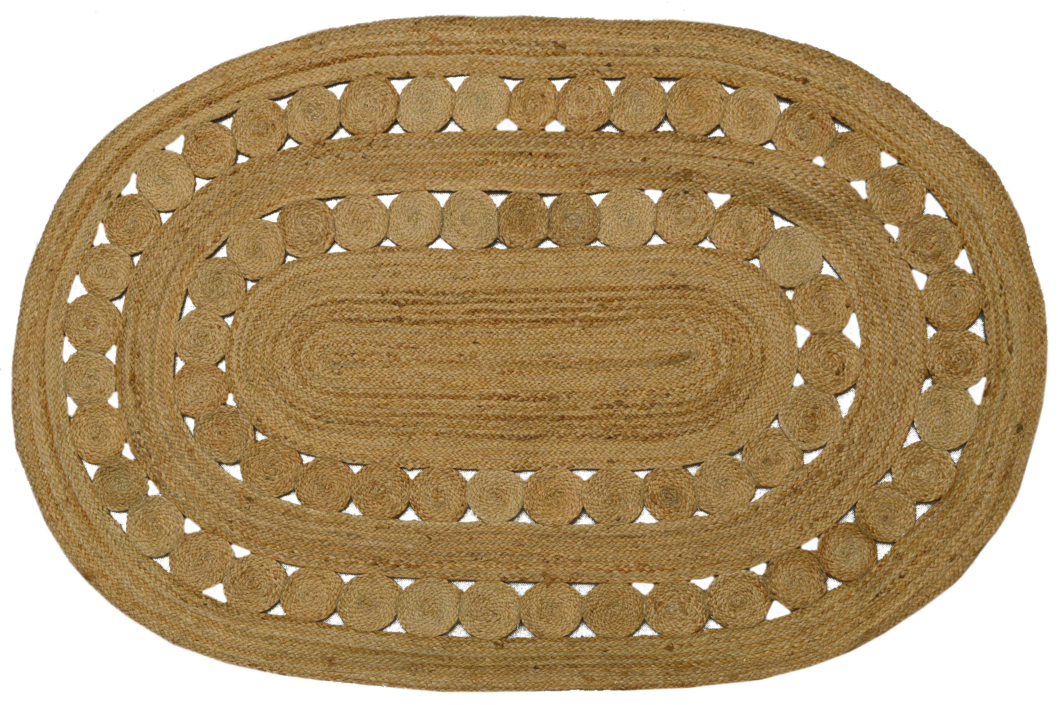 Bakero Vloerkleed Roya ovaal handgemaakt jute | 