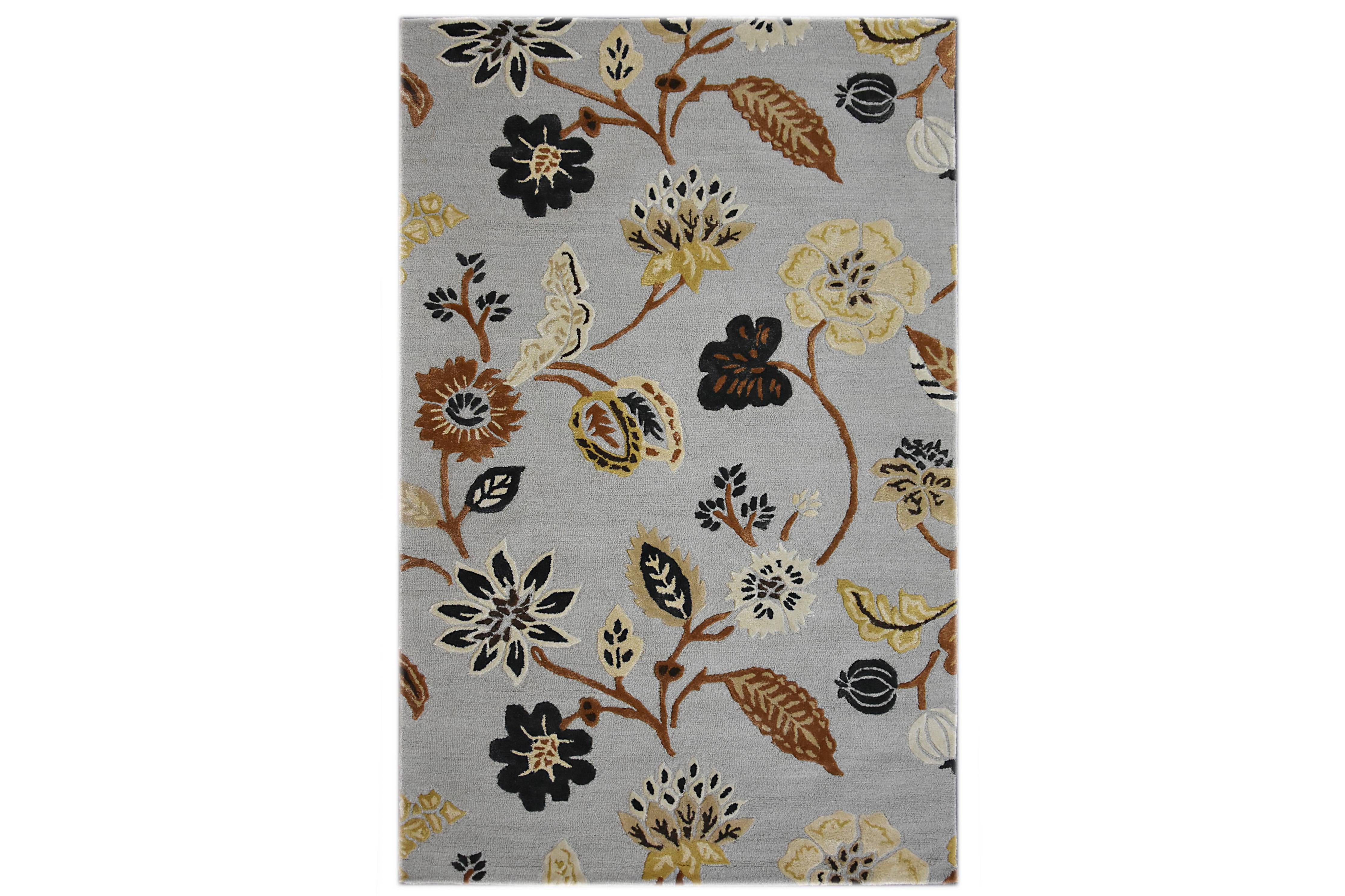 Bakero Vloerkleed Flowers handgemaakt wol |