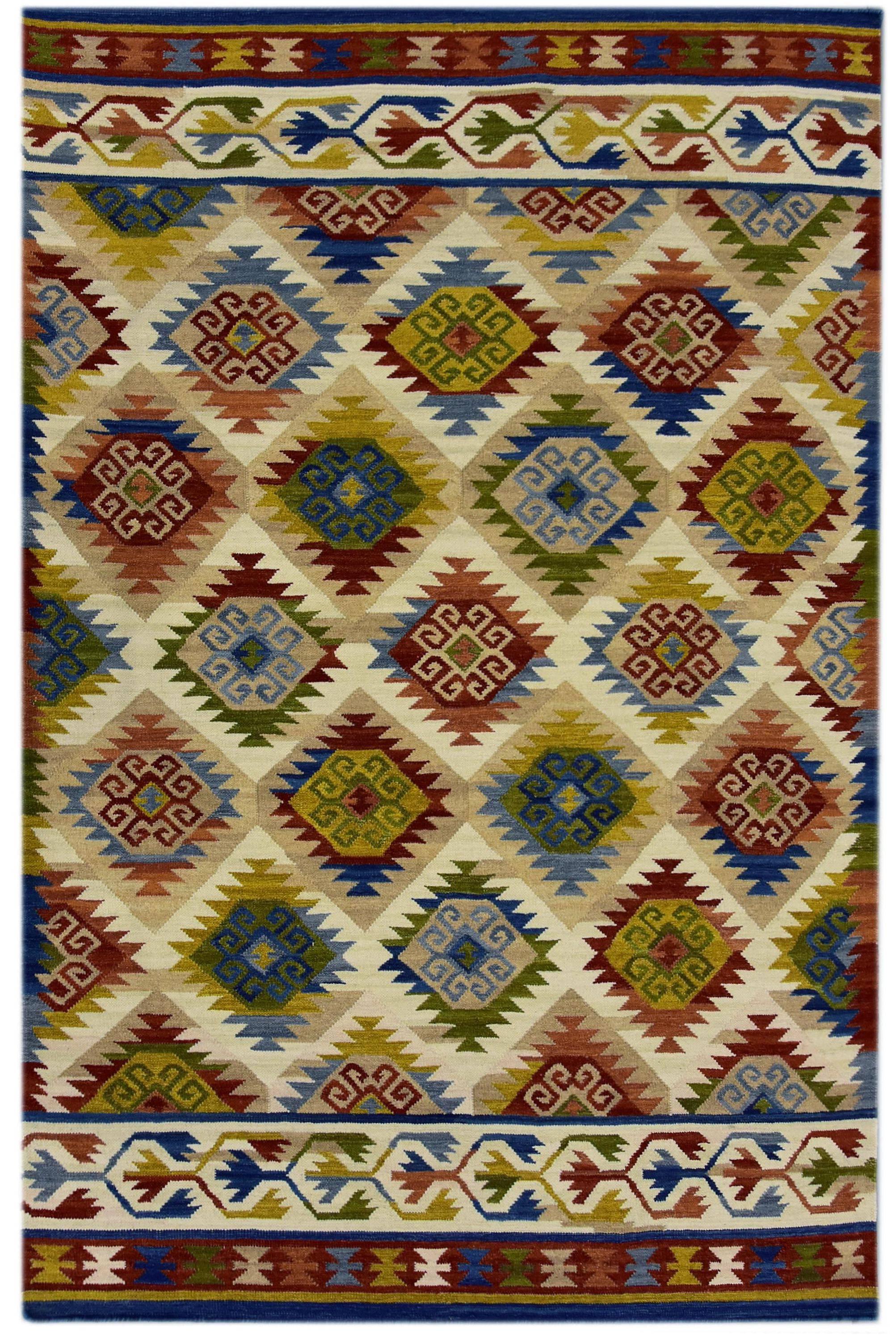 Bakero Vloerkleed Kelim handgemaakt wol |