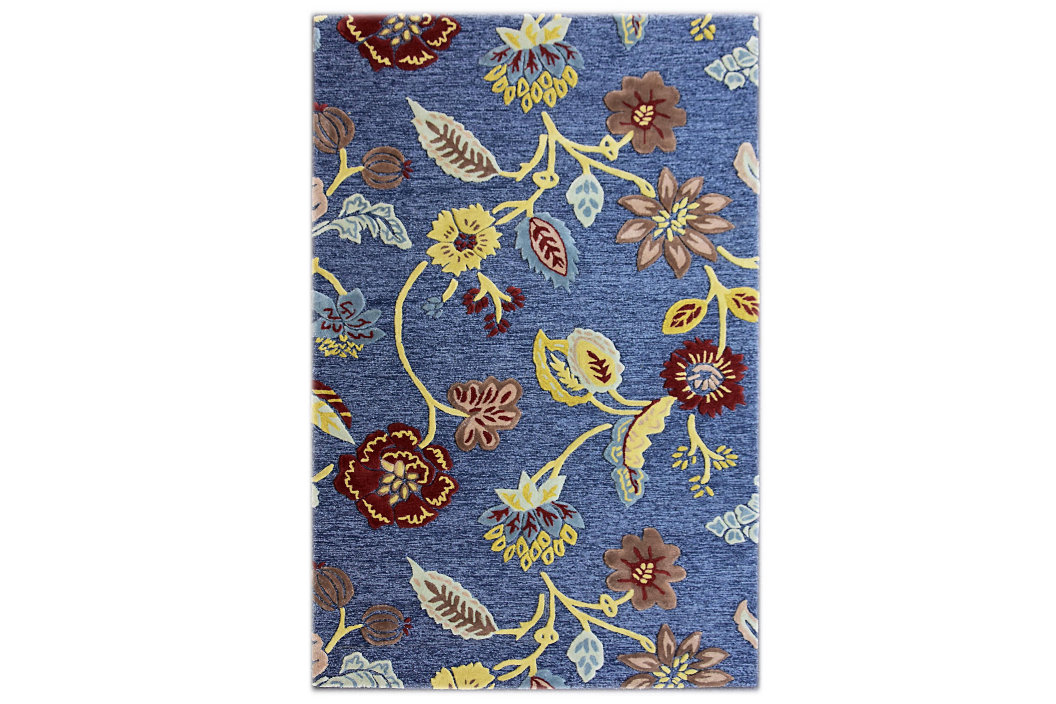 Bakero Vloerkleed Flowers handgemaakt wol |