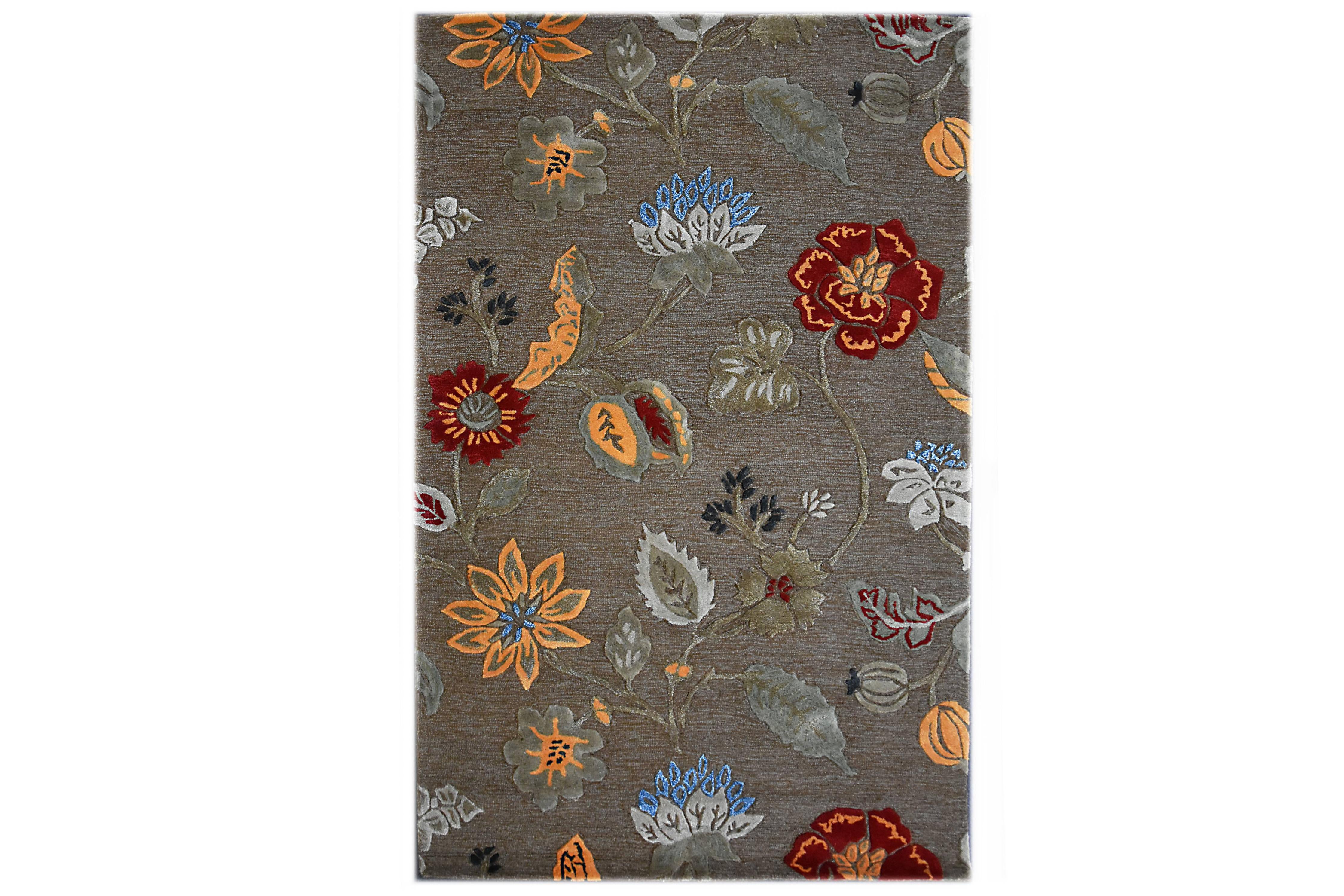 Bakero Vloerkleed Flowers handgemaakt wol |