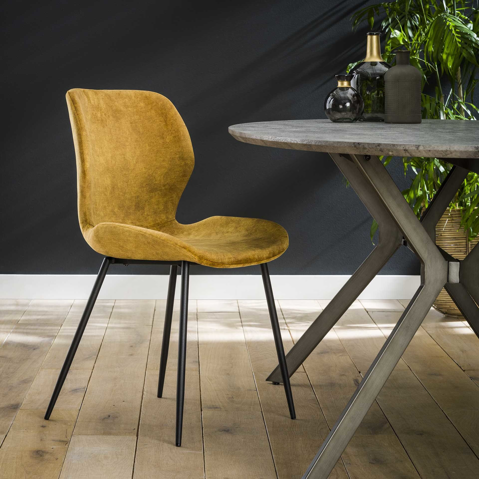 LifestyleFurn Eetkamerstoel Gael Velvet - Goud