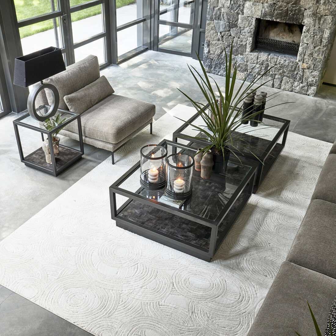 Rivièra Maison Vloerkleed Delfina 200 x 290cm - Crème